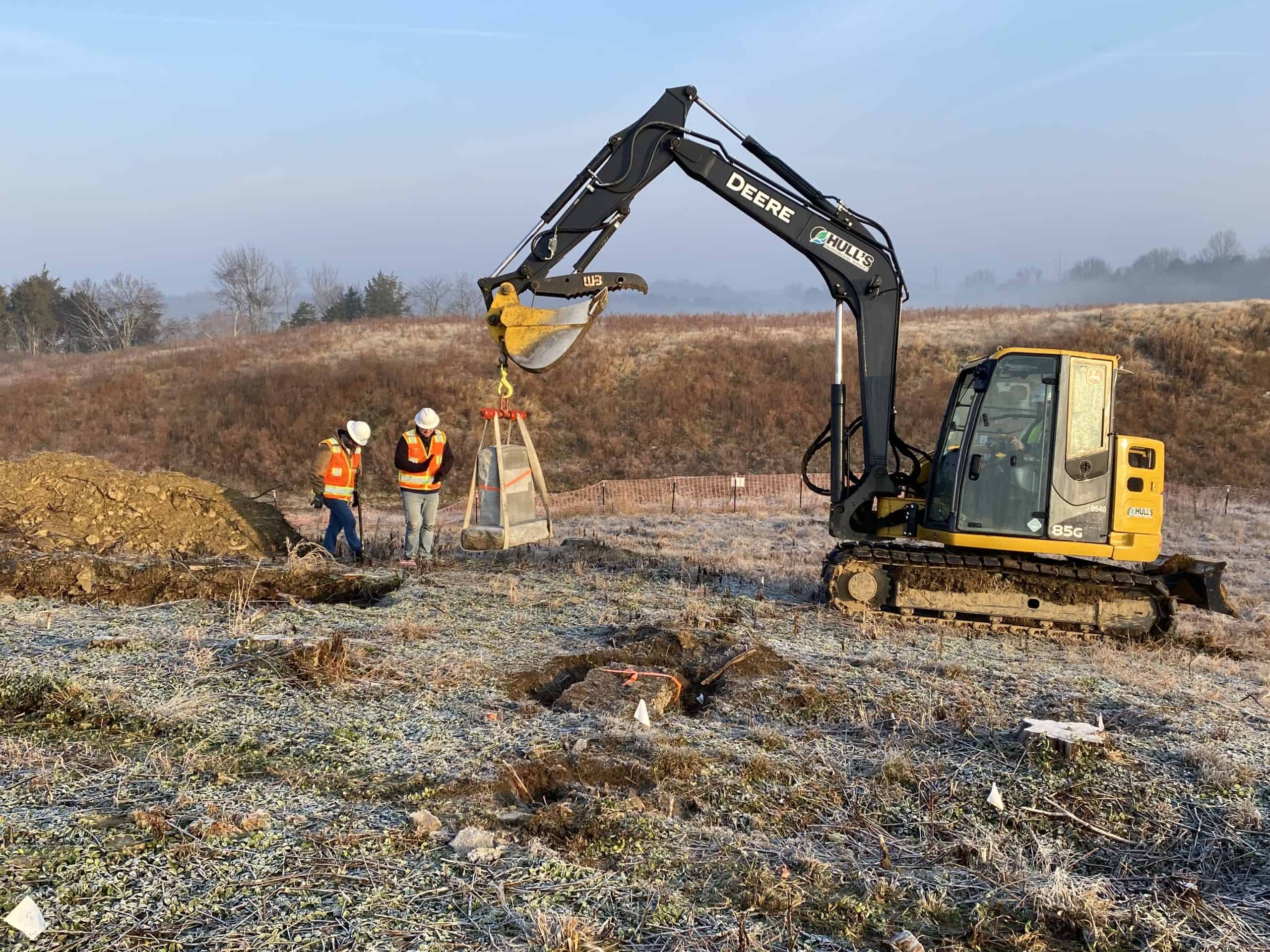 Mechanical Stripping Of Grave Sites