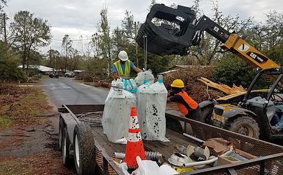 Disaster response crews recover leaking transformers after Hurricane Michael