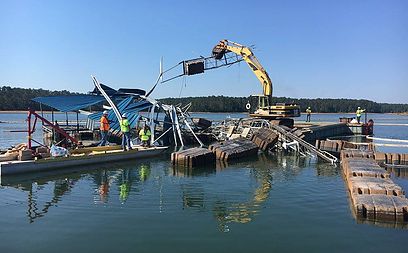 Recovering a vessel after storm damage