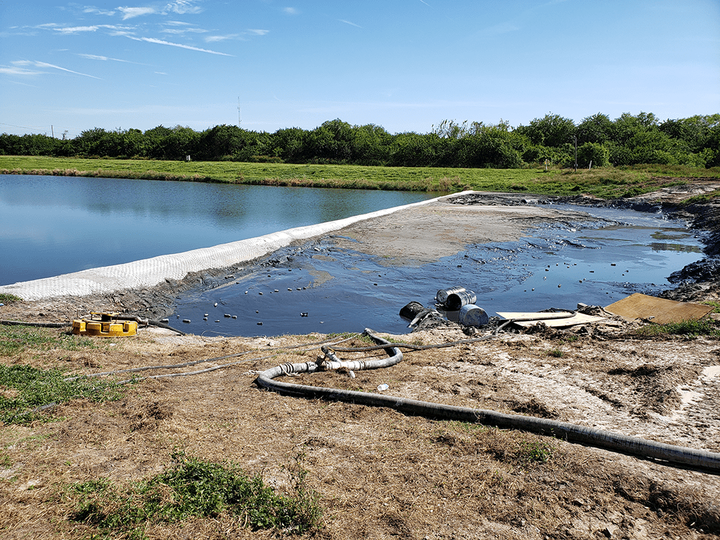 storm water settling pond